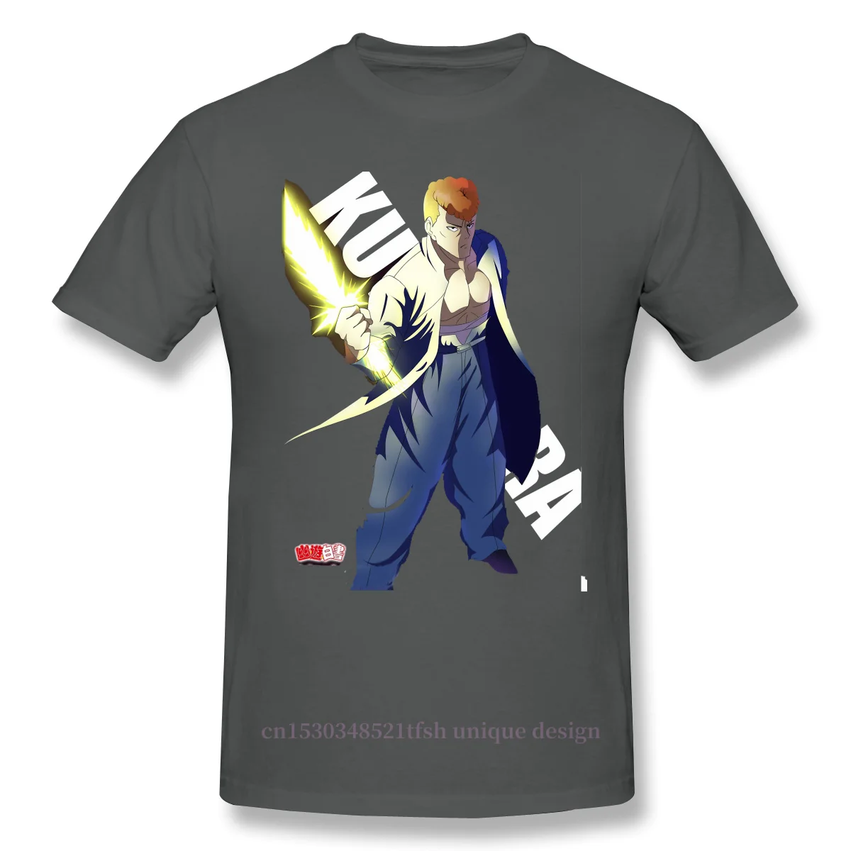 Мужская хлопковая футболка Kuwabara забавная Повседневная Свободная с короткими