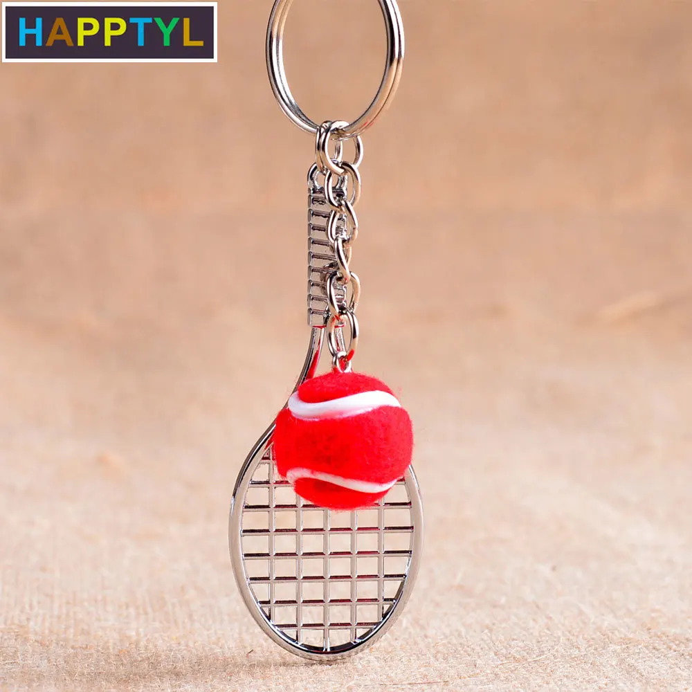 HAPPTYL 1 комплект Теннисный Брелок набор спортивных влюбленных миниатюрный