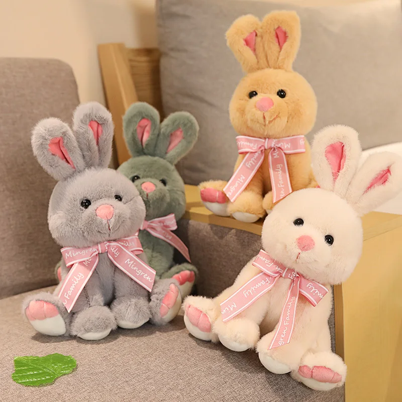 

Rabbit hand puppet toy cute crooked rabbit parent-child interaction pacify baby doll performance gloves Plush Doll