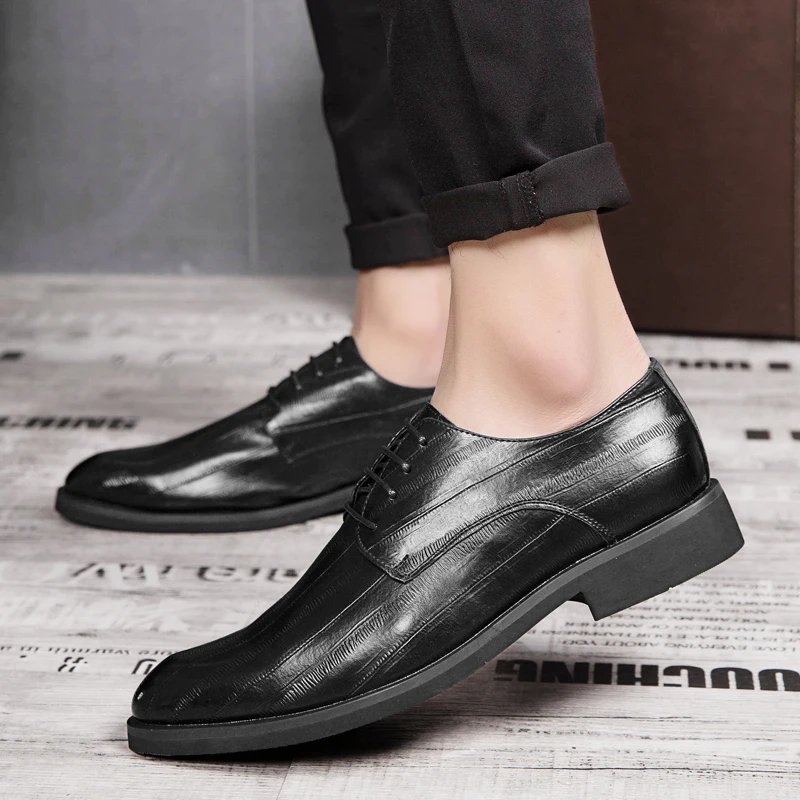 

dress sport sneakers working genuine 2020 real lether cuero loafers casual winter designer large heel man formal de size men