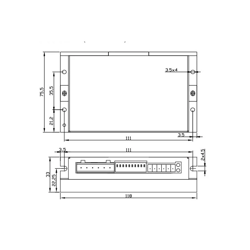 Драйвер шагового двигателя CNC ST57 DM542 DM556 20-90 В постоянного тока для 3D-принтера 56/60/86