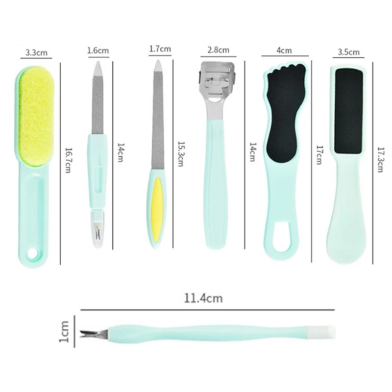 

8pcs/set 8 In 1 Foot Scrubber Cleaner Professional Pedicure Tools Kit Rasp Foot File Callu Remover Feet Exfoliating Foot Care