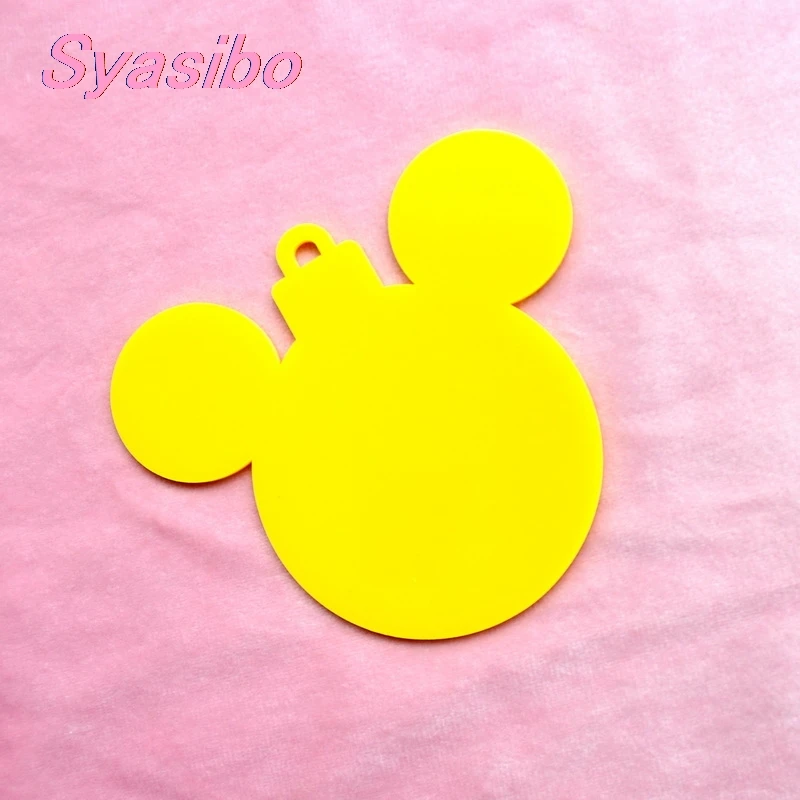 101 мм Акриловая Рождественская мышь рождественские украшения монограмма дерево