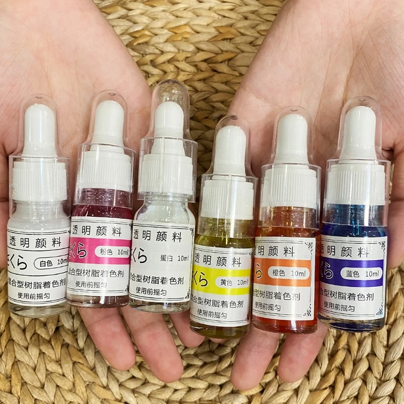 

6PCS/Set AB Resin Coloring Vibrant Colors Resin Pigment Liquid High Concentrated Resin Color Pigment DIY Art Crafts