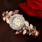 Часы наручные женские со стразами, Модные Роскошные наручные часы с браслетом с драгоценными камнями