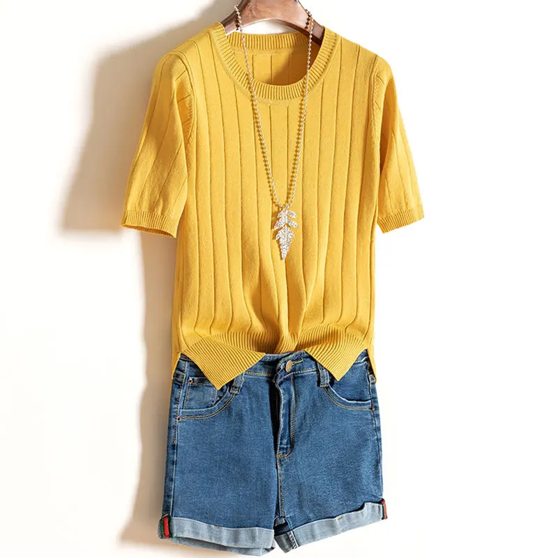 

2020 new summer women shirts thin T-shirts knit shirts