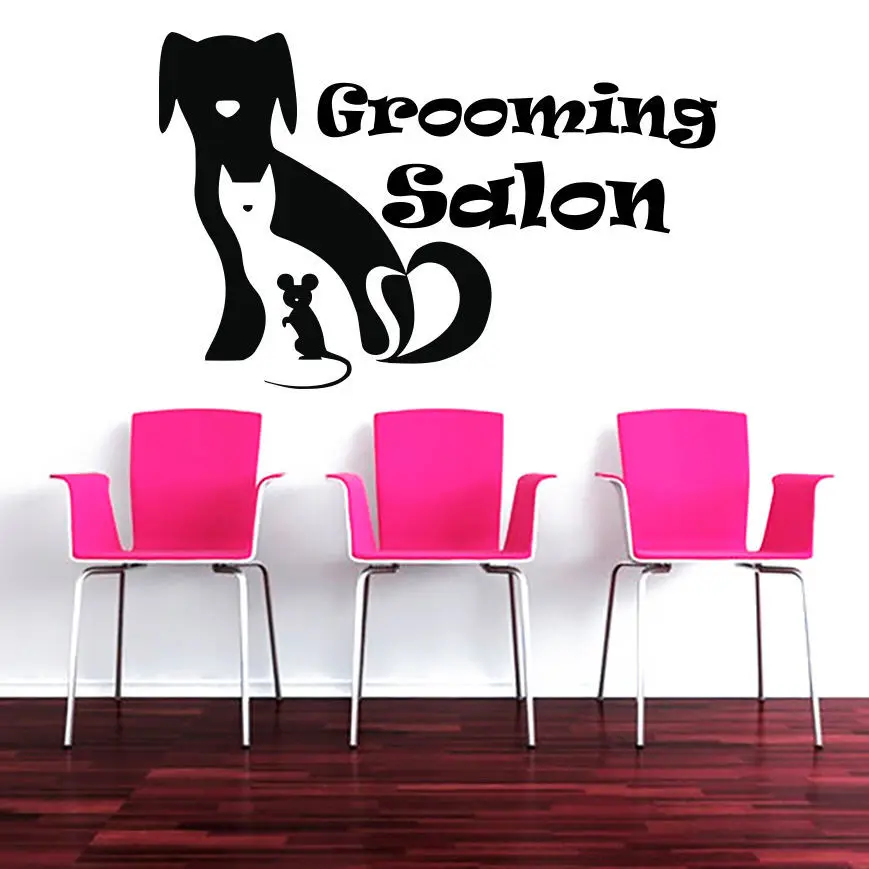 

Dog Grooming Salon Pet Shop Sticker Decal Muurstickers Posters Vinyl Wall Art Decals Parede Decor Mural Pet Shop Sticker