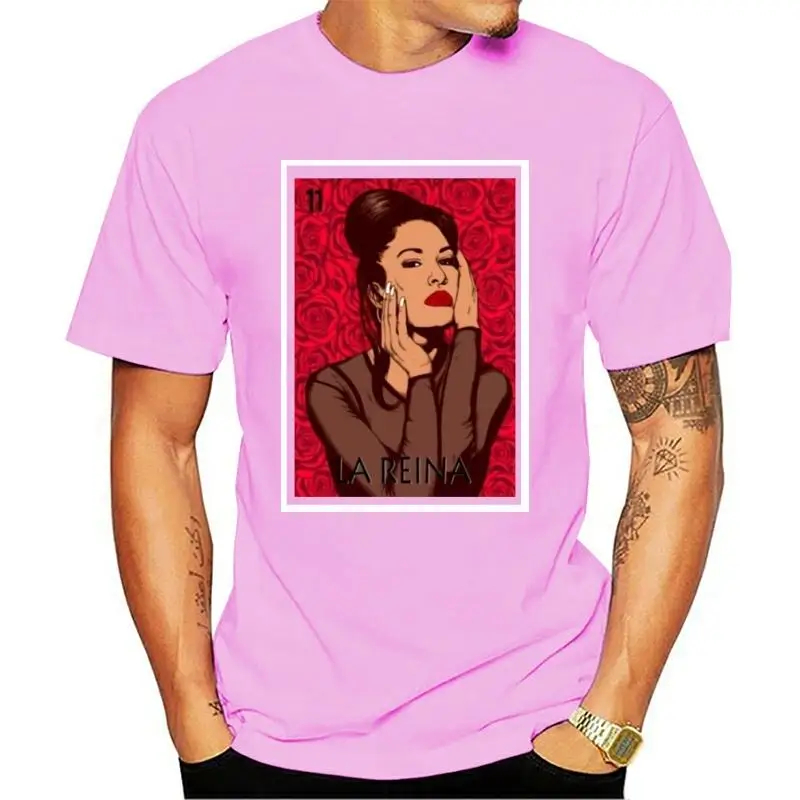 

La Reina Selena Quintanilla Shirt Summer Men Short Sleeve T-shirt Unisex T Shirt Printed T-shirt Tees Top Men's White T-shirt