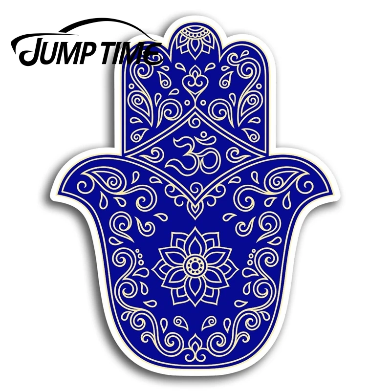 Индийские виниловые Стикеры с надписью &quotJump Time Hamsa Hand Om Ohm&quot наклейка для