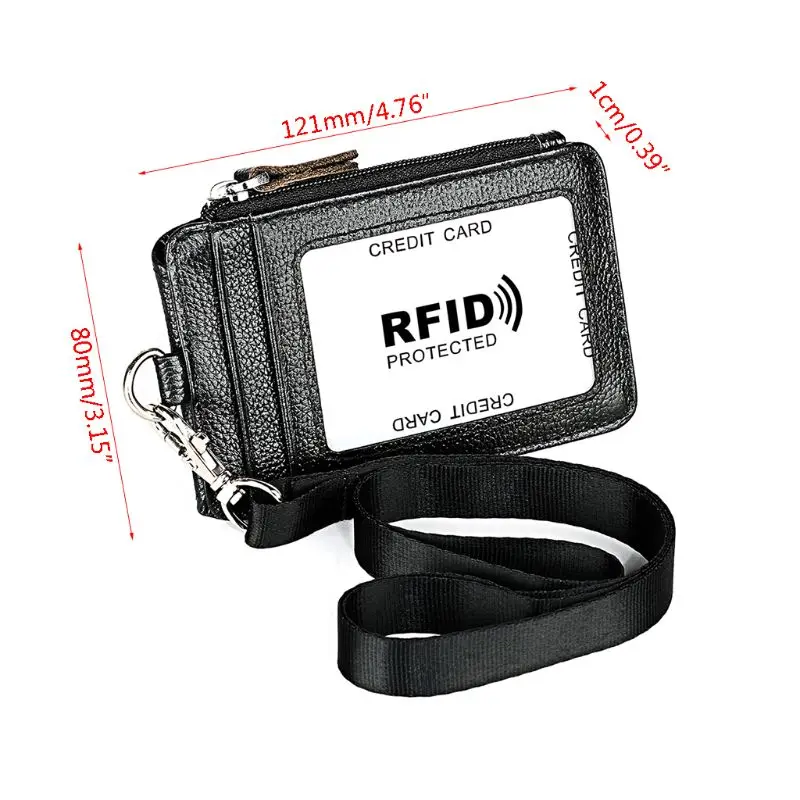 Портативный чехол-кошелек из натуральной кожи с RFID блокировкой для визитной