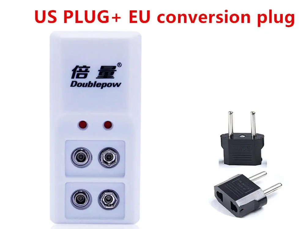 only EU charger Doublepow DP-6F22 9 V Батарея 280 мАч* 2 батареи мультиметр Аккумуляторы для микрофона+ 9 V B09 зарядное устройство* 1, игрушки с дистанционным управлением - Цвет: only EU charger
