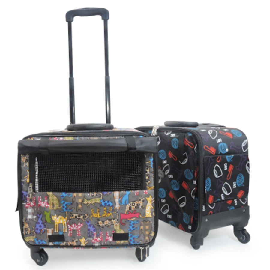 Корзина-тележка для домашних животных Pet Trolley Case Space Large Cat Bag Travel Window Products Luxury Dog Puppy Exterior Chiotcapsule CorpCaseta Perro B50.