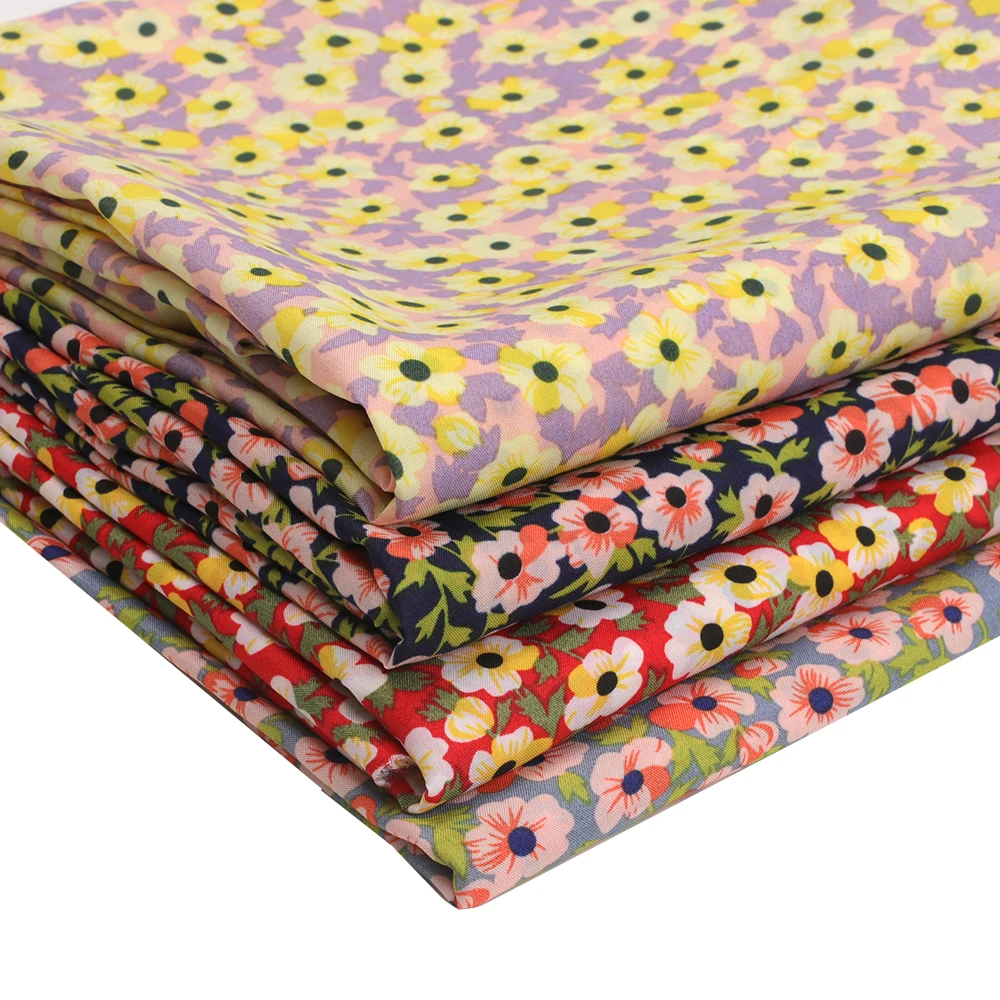 

Chiffon Fabric By Half The Yard Flower Printed Cloth Sheets Fabric For Sewing Dress Making Home Textile Patches 45*150cm 1pc