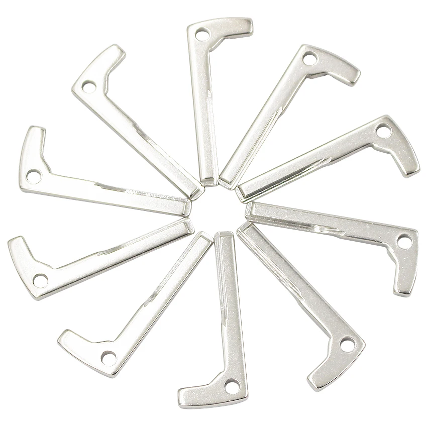 10PCS* New Replacement Smart Chrome Remote Car Fob Key Blade Insert for Benz A E S G CLK SLK ML Class after 2010 uncut key blade |