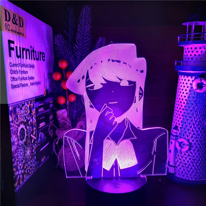 

Komi Can't Communicate Komi Shouko 3D Anime Lamp 7 Color Change Lampara Komi-san wa Comyushou desu Night Lights For Bedroom