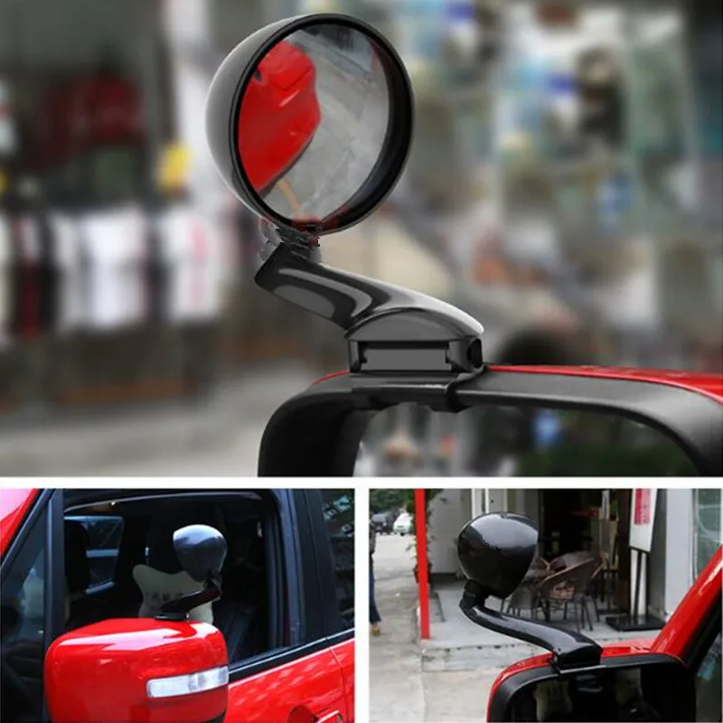 

2 In 1 Car Blind Spot Mirror Car 360 Degrees Rotate Adjustable Auxiliary Rear View Mirror Wide Angle Left Side Mirror