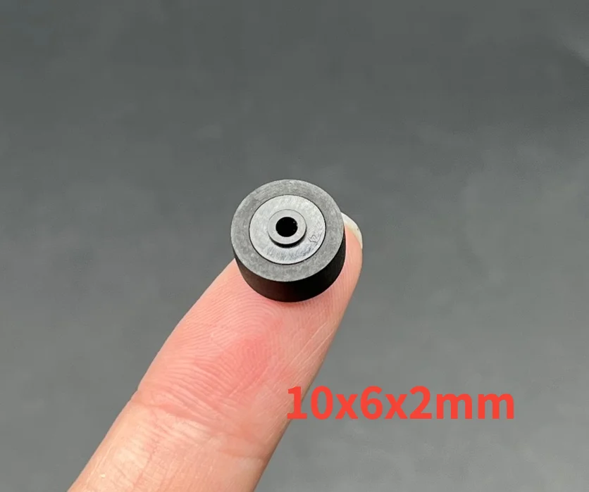 1pc 10mm*6mm*2 wheel belt pulley rubber audio pressure pinch roller for vintage cassette deck tape recorder Stereo player - купить по