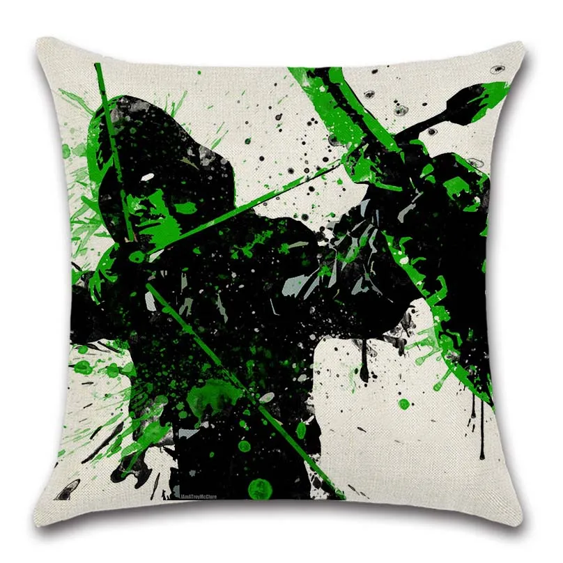 Чехол на подушку зеленого цвета со стрелой Оливер Куин украшение для дома дивана