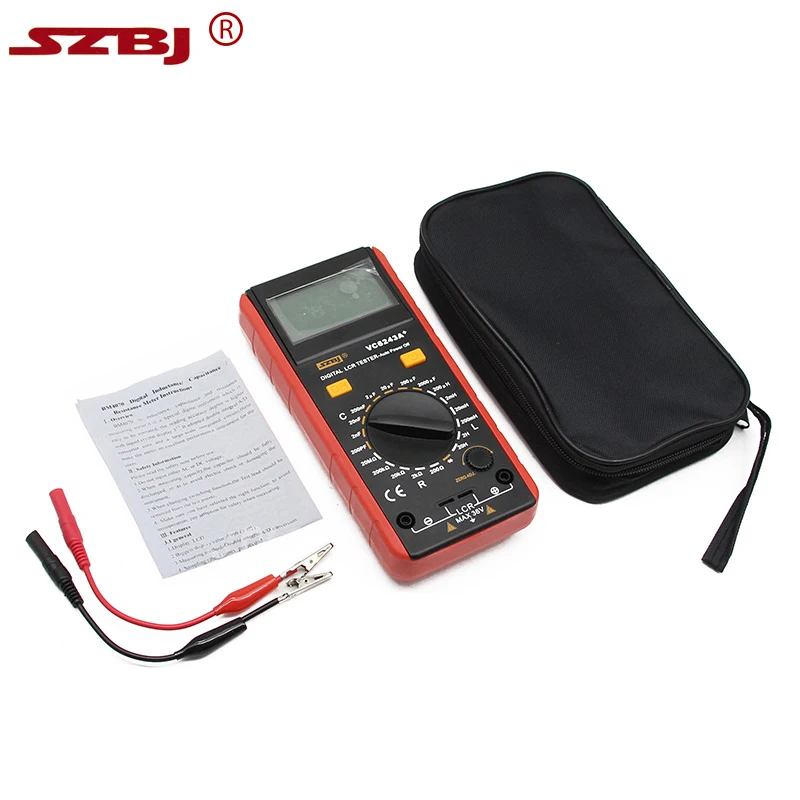 

Vc6243a Digital Lcd Meter Inductance Capacitance Resistance Tester Multimeter Crocodile Clip Measuring Tool With Bag Bm4070