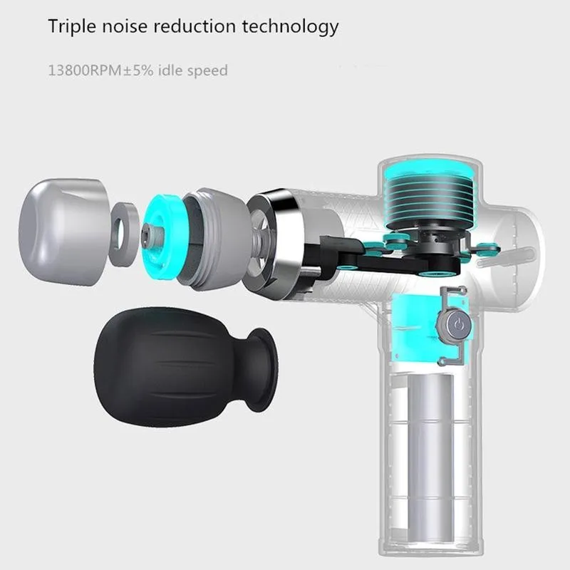 Massage Gun Stress Pain Relief Vibrator Body Massager Deep Muscle Relaxation Slimming Shaping Tissue | Спорт и развлечения