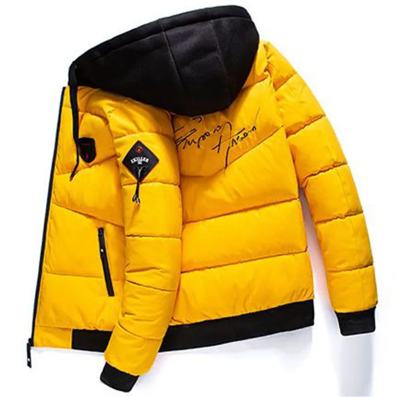 

Winter 2020New fashion Hooded Polished Cotton-padded Jacket Korean Version Slimming Trend Men's Cotton-padded jacket Down Jacket