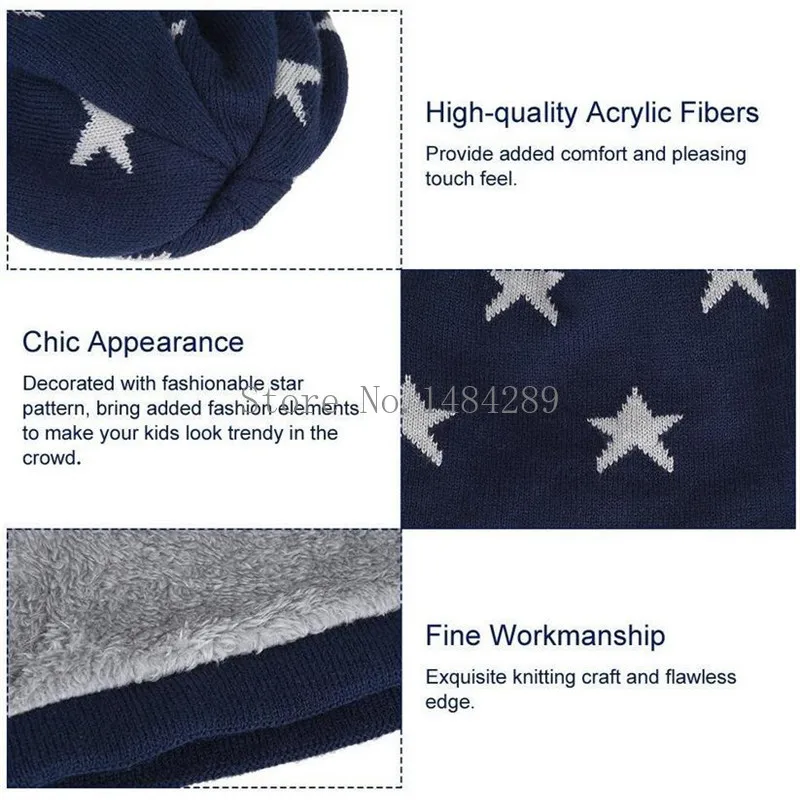 Новые детские зимние теплые вязаные шапки с шарфами унисекс утолщенные