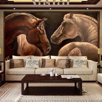 custom mural wallpaper modern oil painting horse animal background wall paper living room tv sofa study room home decor frescoes