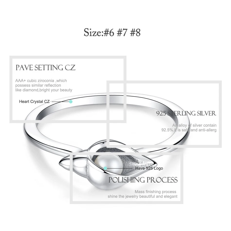 Женское кольцо из серебра 925 пробы с жемчугом|Кольца| |