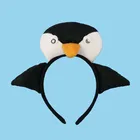 Ободок для волос плюшевый в виде животного, пингвина