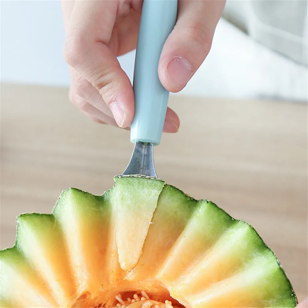 1PC Creative Fruit Carving Knife Watermelon Baller Ice Cream Dig Ball Scoop Spoon Diy Assorted Cold Dishes Tool | Дом и сад