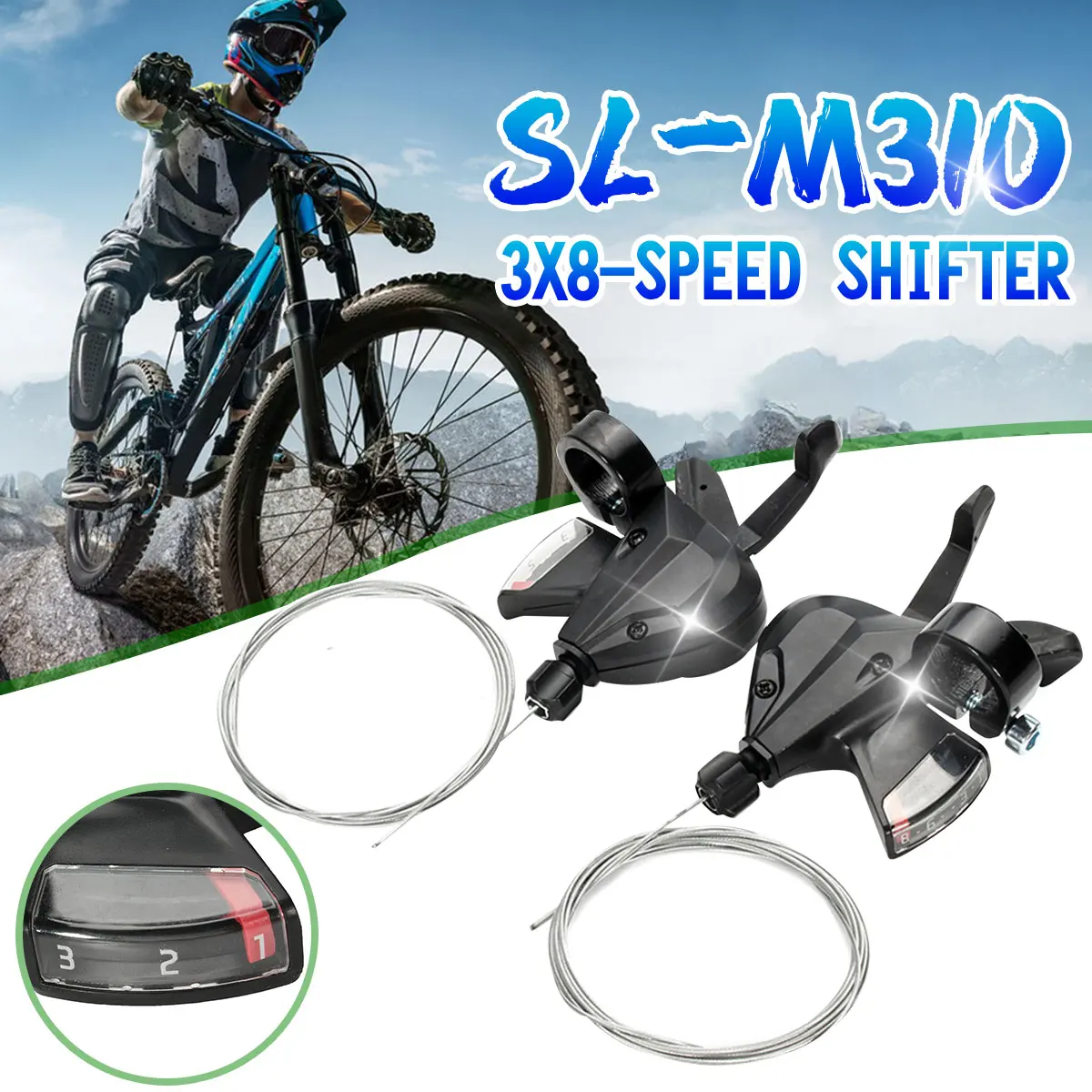 

Speed Shift 3x8 Lever Shifter Bicycle Parts for Shimano Alivio/Acera/Altus derailleur SL-M310 Mountain Bike Bicycle Parts
