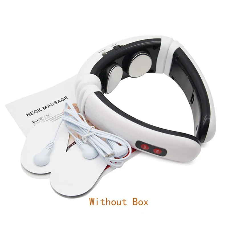 Whitout box Массажер для шеи, подушка для защиты шеи, Шейная шея, забота о здоровье, ортопедический массажер - Цвет: Whitout box