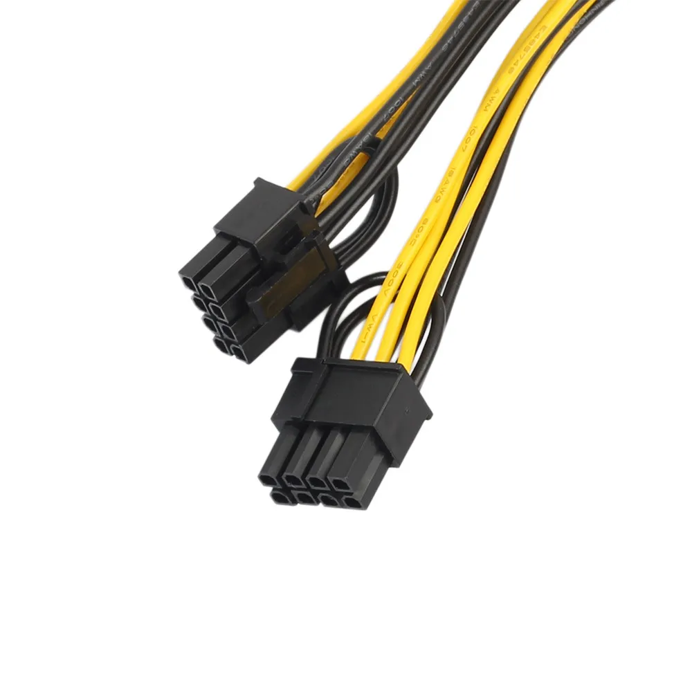 2019 PCI-E 6-pin до 2x6 + 2-pin (6-pin/8-pin) Мощность разветвитель кабеля PCIe PCI Express F822 | Компьютеры