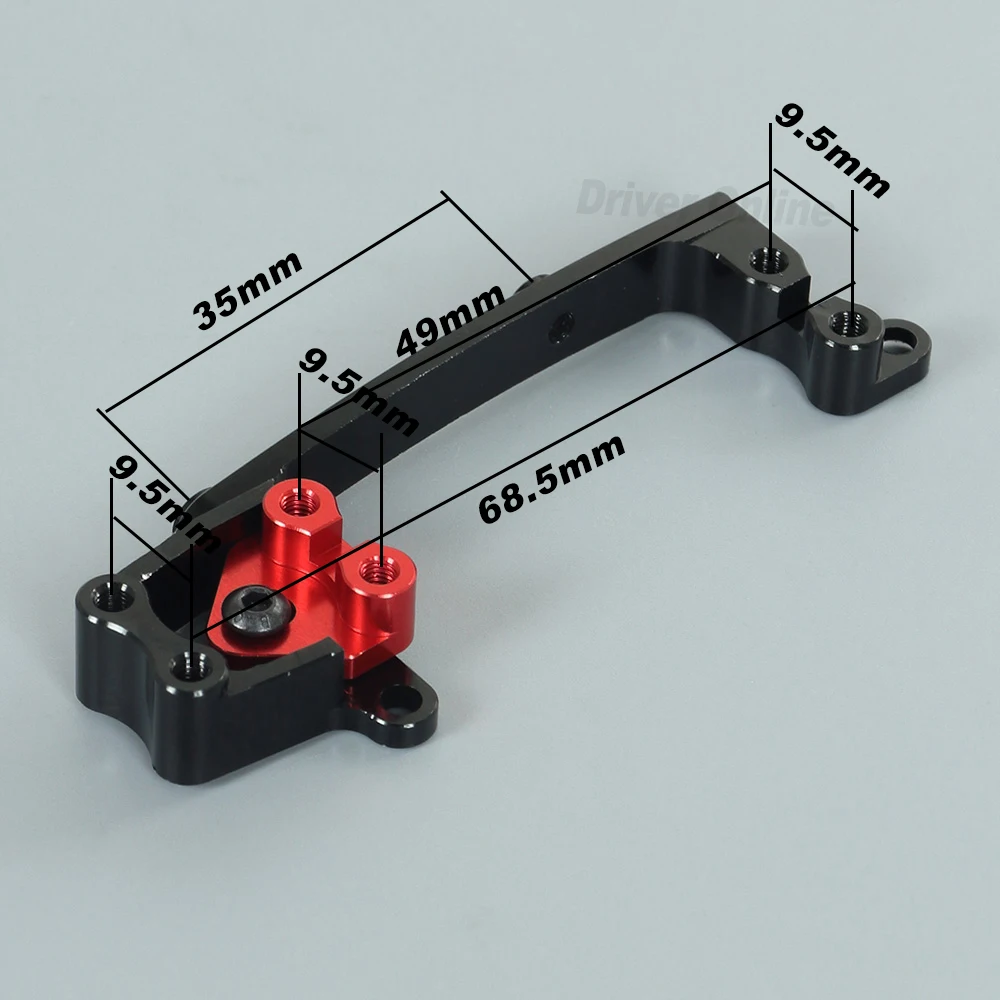Soporte de montaje Servo de direcci&oacute;n de aleaci&oacute;n de aluminio de metal para 1/10 RC Crawler Axial SCX10 II AX90046 90046 piezas-3