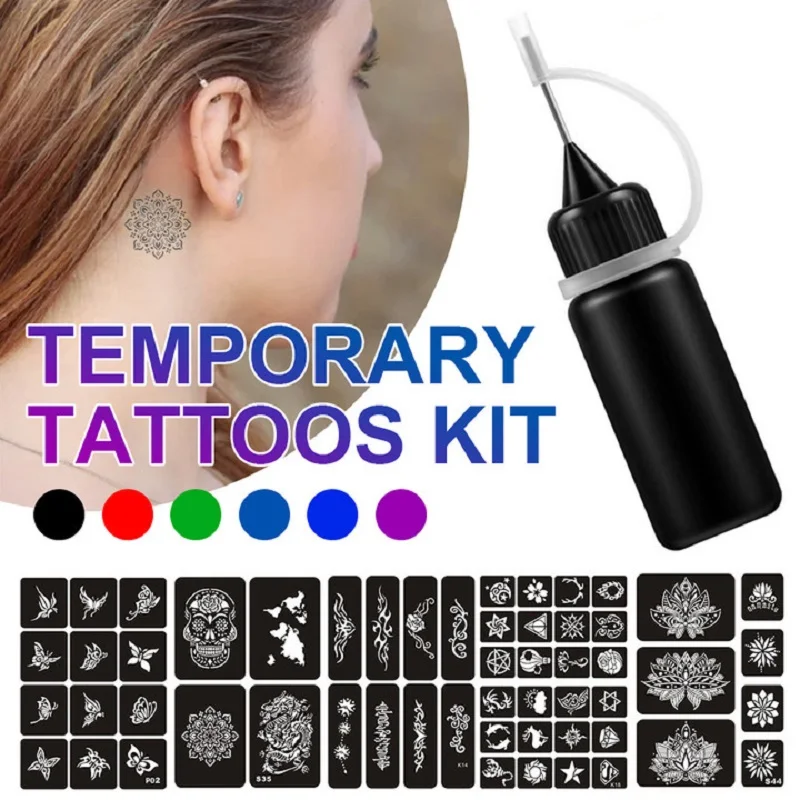 

10ml Temporary Fake Tattoo Inks Liquid Juice Tattoo Juice Tattoo Milk Henna Tattoo Liquid Semi-non-reflective Tattoo Art Liquid