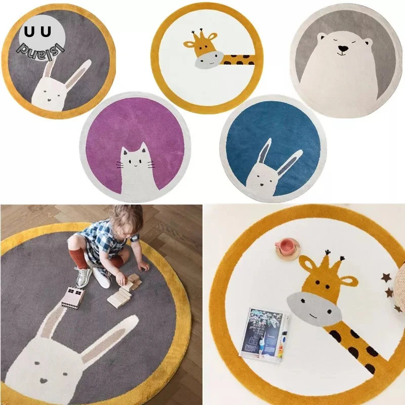 Пушистый Ковер для гостиной современный с жирафом мультяшный мягкий ковер