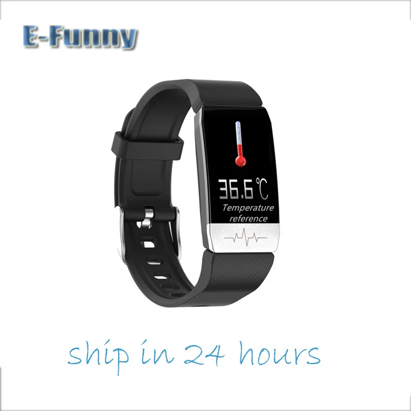 

T1S Smart Watch Women Men Band With Temperature Measure ECG Heart Rate Blood Pressure Monitor Weather Forecast Drinking Remind