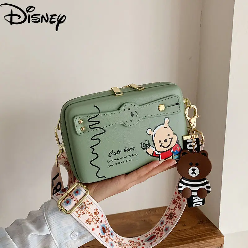 

Disney Fashion Ladies Cartoon Print Winnie The Pooh Luggage Simple and Cute Trend Casual All-match Messenger Bag