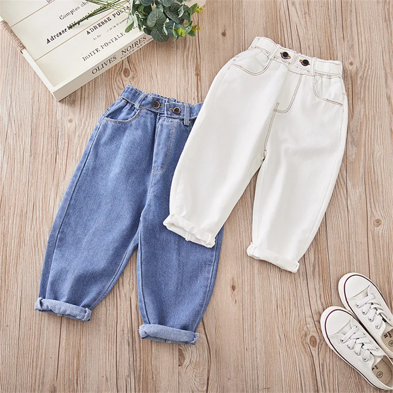 

Girls Jeans For Kids Spring Autumn Trousers Children Jeans Kids Denim Pants Baby Boys Jean Infant Clothing Toddler White