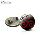 Брошь с изображением подростка, волк, икона, Трискелион, Эллисон, серебристый кельтик, булавки, искусство, фотография, стекло, кабошон, брошь, кино, Ювелирное Украшение, подарки