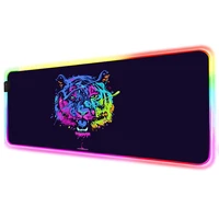 mairuige colorful tiger game rgb large mouse pad player mouse pad computer mouse pad led backlight muse pad keyboard desk pad