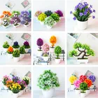 Искусственные растения в горшке, несколько видов, бонсай, искусственные цветы украшения в горшках для украшения дома, отеля, сада