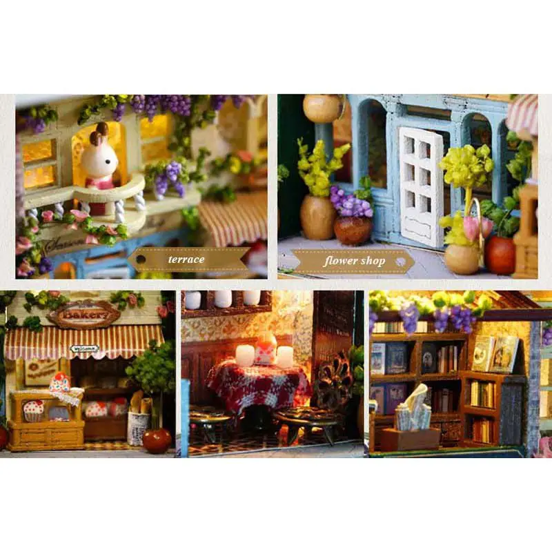

3D Wooden DIY Handmade Box Theatre Dollhouse Miniature Box Cute Mini Doll House Assemble Kits Gift Toys