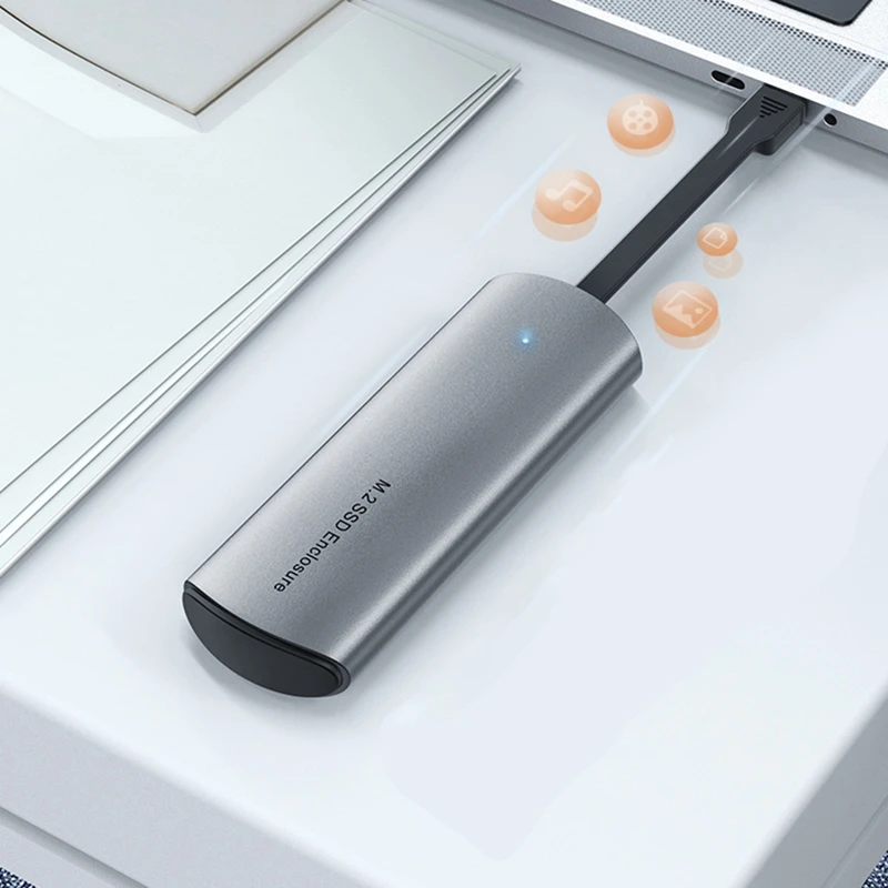 

USB C to M.2 Soft Cable Hard Disk Box Sdd Solid State Hard Disk Box