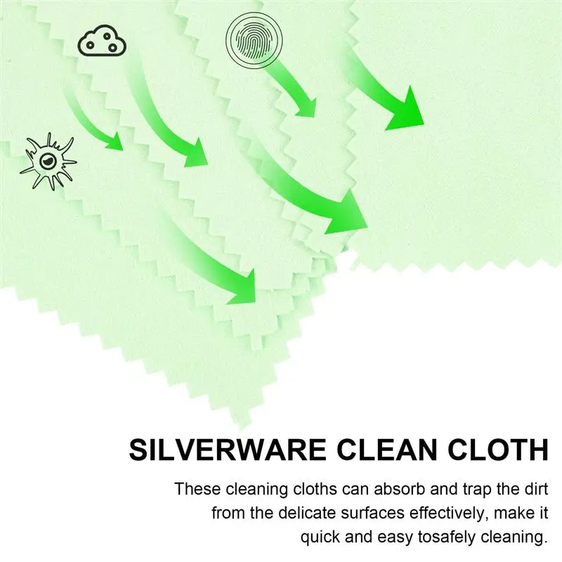 

10pcs Random Color Silverware Cleaning Cloths Soft Wiping Cloth Cleaning Tool for Jewelry