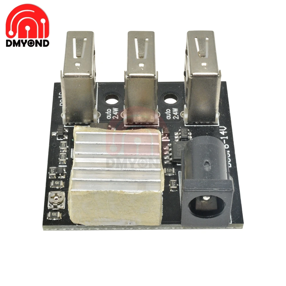 DC-DC 9 В/12 В до 5 В 8A Шаг вниз зарядное устройство банка доска для Arduino 3 USB мини зарядный модуль понижающий преобразователь