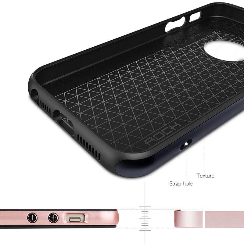 Чехол Rock для iPhone SE 5S 5 силиконовый чехол PC+ TPU Панцири чехол для iPhone 5S SE случае с упаковки по продажам