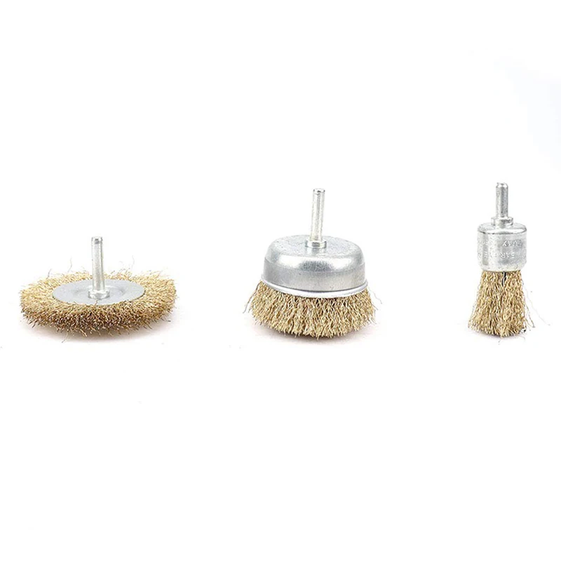 

7 Pack Knotted and Plated Crimped Wire Wheels Brush Set, Cup Wire Wheels Brush and End Brush Set for Rust Removal