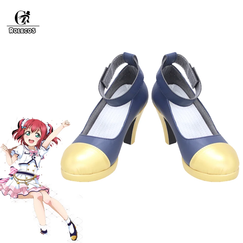 ROLECOS/аниме LoveLive! Обувь для костюмированной вечеринки Aqours вечерние туфли на