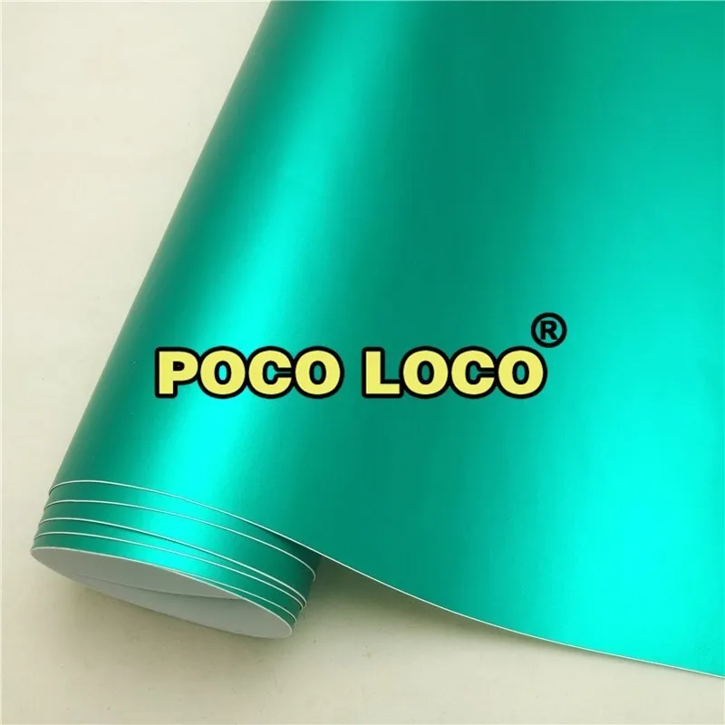 Сатин Матовый Хром Винил Робин сине-зеленый для кузова автомобиля подкладке Авто